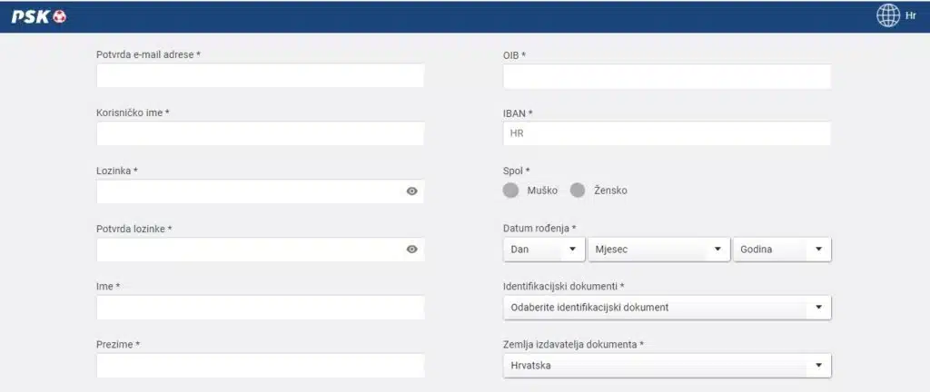 PSK registracija