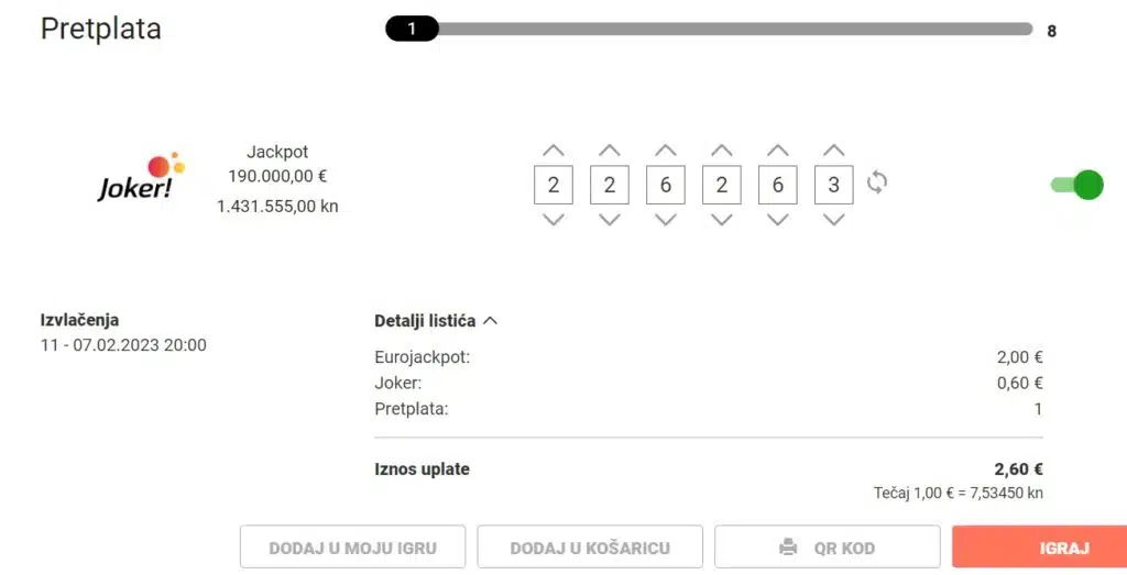 Kako provjeriti Joker broj