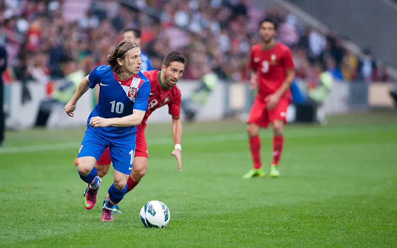 Luka Modrić na utakmici protiv Portugala