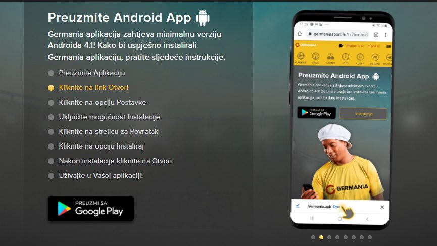 Germania Android aplikacija